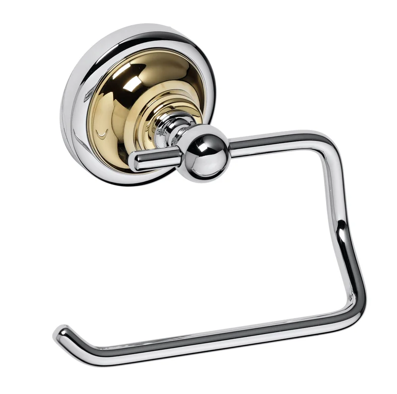 Toalettpappershållare Duschbyggarna CLASSIC KROM/GULD utan Lock