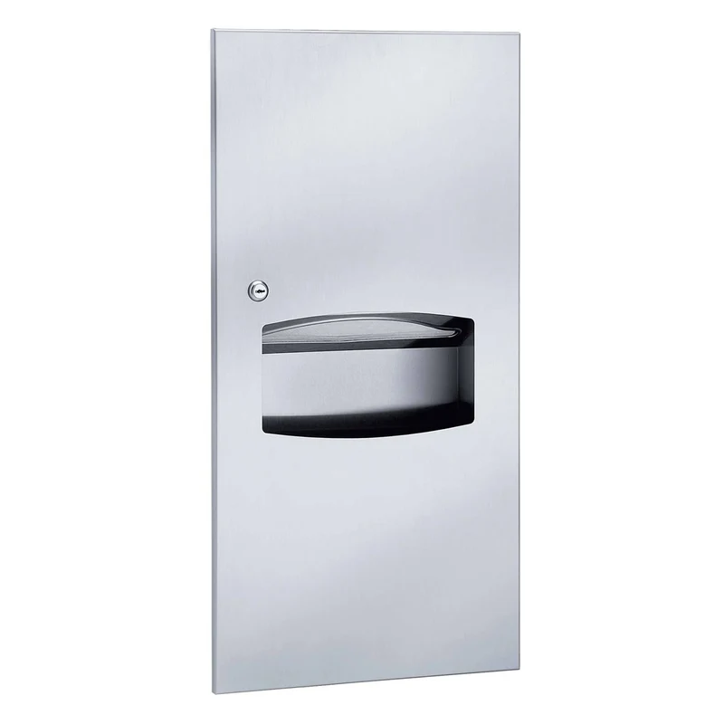 Bradley 2297-11 Combination Towel Dispenser/Waste Receptacle, Surface-Mounted, Stainless Steel