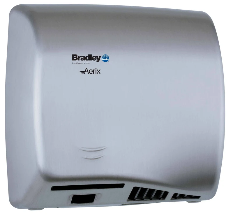 Bradley 2902-2874 Automatic High Efficiency Hand Dryer, 110-120/208/220-240 Volt, Surface-Mounted, Stainless Steel