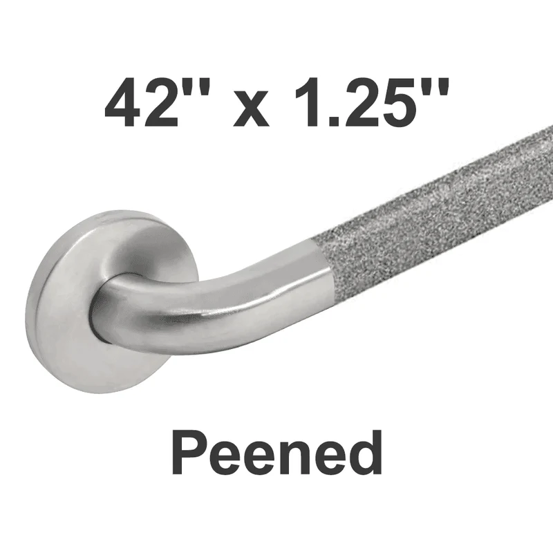 Bradley 8322-001420 (42 x 1.25) Commercial Grab Bar, 1-1/4" Diameter x 42" Length, Stainless Steel (Peened)
