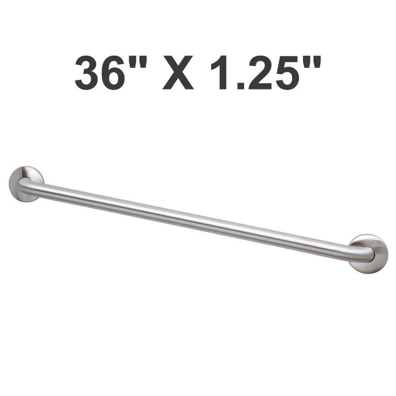 Bradley 8320-001360 (36 x 1.25) Commercial Grab Bar, 1-1/4" Diameter x 36" Length, Stainless Steel