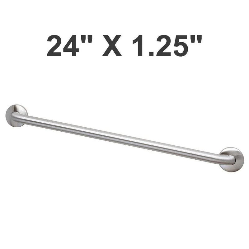 Bradley 8320-001240 (24 x 1.25) Grab Bar, 1-1/4" Diameter x 24" Length, Stainless Steel