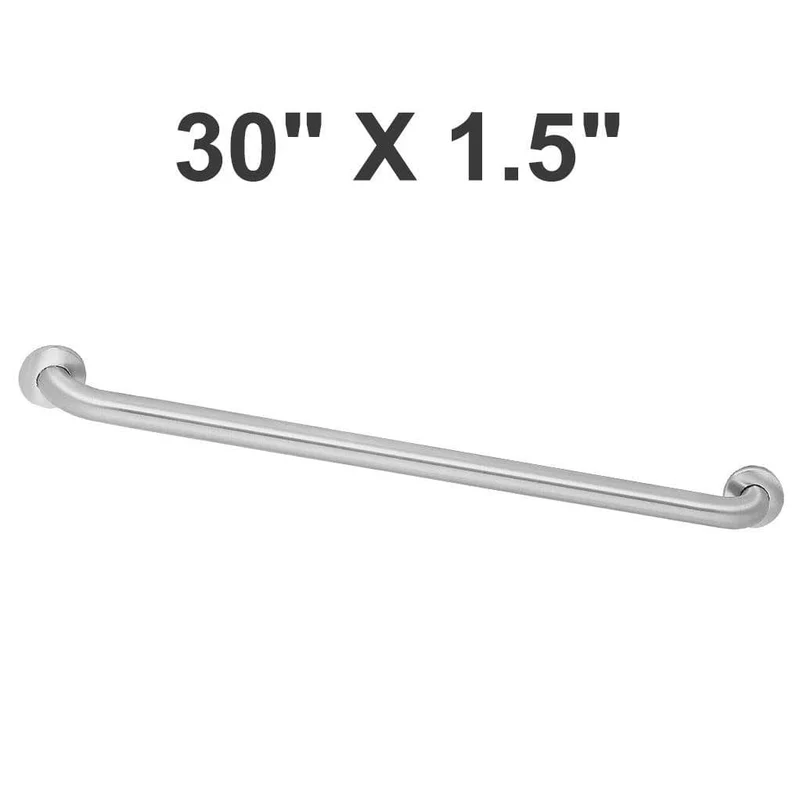 Bradley 8120-001300 (30 x 1.5) Commercial Grab Bar, 1-1/2" Diameter x 30" Length, Stainless Steel