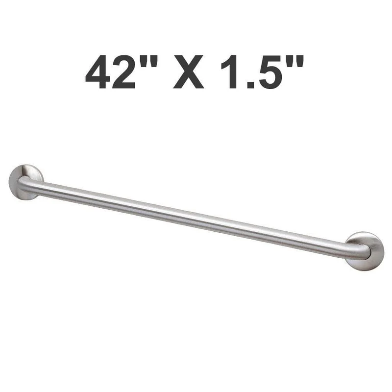 Bradley 8170-001420 (42 x 1.5) Commercial Grab Bar, 1-1/2" Diameter x 42" Length, Stainless Steel