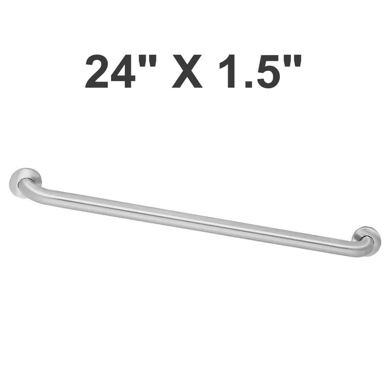 Bradley 8120-001240 (24 x 1.5) Commercial Grab Bar, 1-1/2" Diameter x 24" Length, Stainless Steel