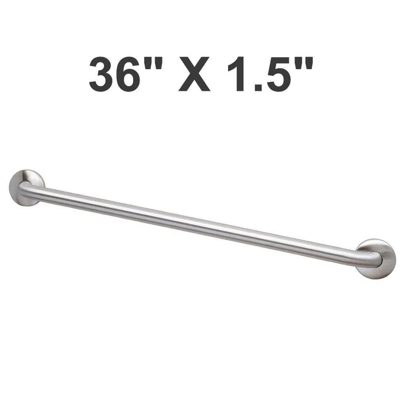 Bradley 8170-001360 (36 x 1.5) Commercial Grab Bar, 1-1/2" Diameter x 36" Length, Stainless Steel