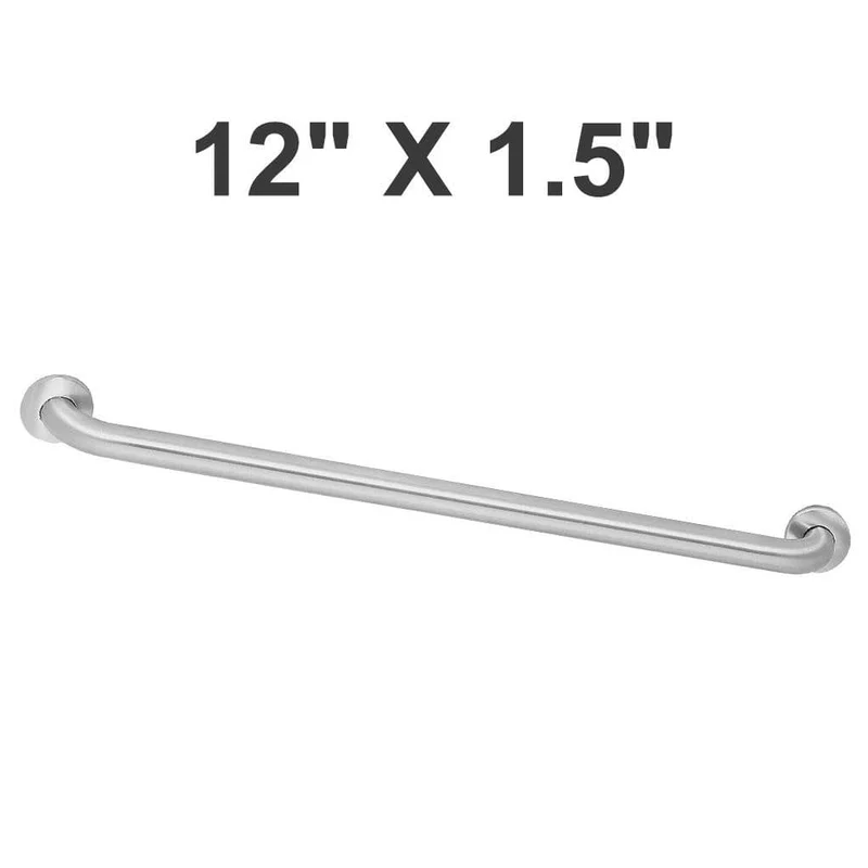 Bradley 8120-001120 (12 x 1.5) Commercial Grab Bar, 1-1/2" Diameter x 12" Length, Stainless Steel