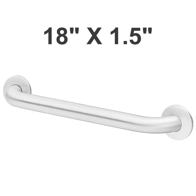 Bradley 8120-001180 (18 x 1.5) Commercial Grab Bar, 1-1/2" Diameter x 18" Length, Stainless Steel