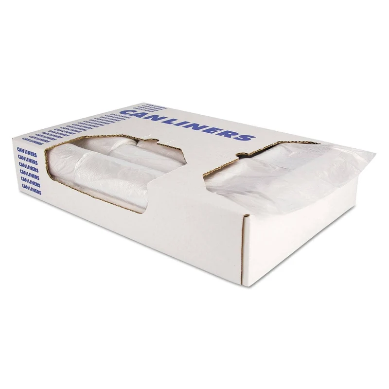 Heritage High-Density Waste Can Liners, 33 Gal, 9 Microns, 33" X 38", Natural, 500/Carton - HERV6638LNR01