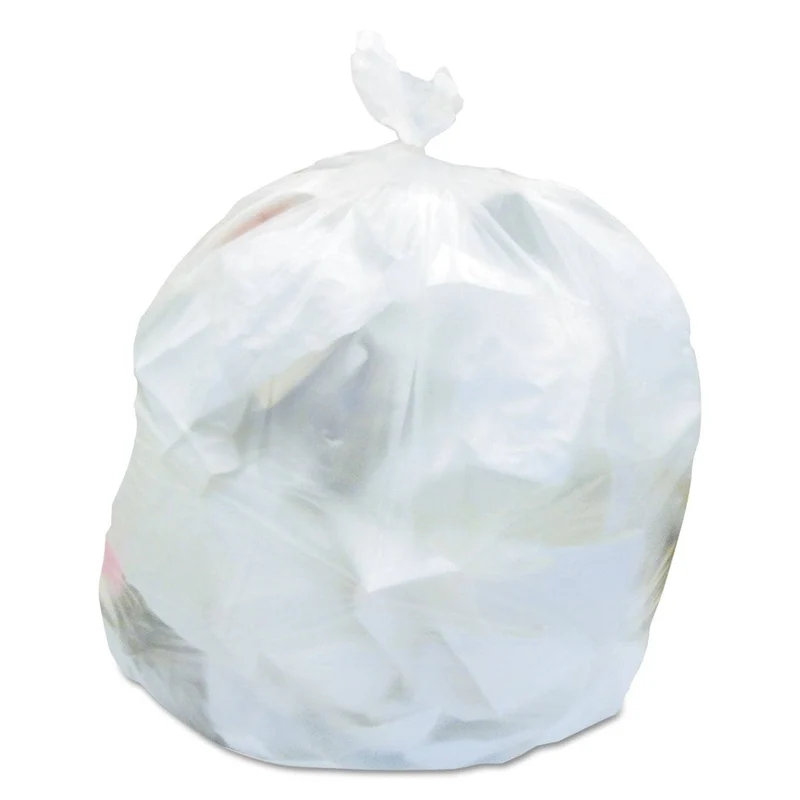 Heritage High-Density Waste Can Liners, 30 Gal, 8 Microns, 30" X 35", Natural, 500/Carton - HERV6035LNR01