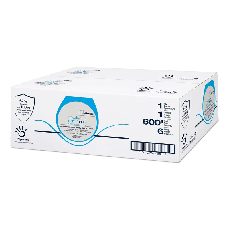 Papernet Dry Tech Paper Towel, 7.5" X 7200", White, 6/Carton - SOD410126