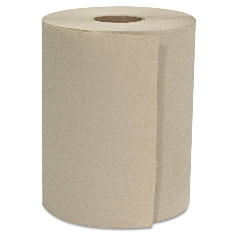 GEN Hardwound Roll Towels, 1-Ply, Natural, 8" X 600 Ft, 12 Rolls/Carton - GENHWTKRFT