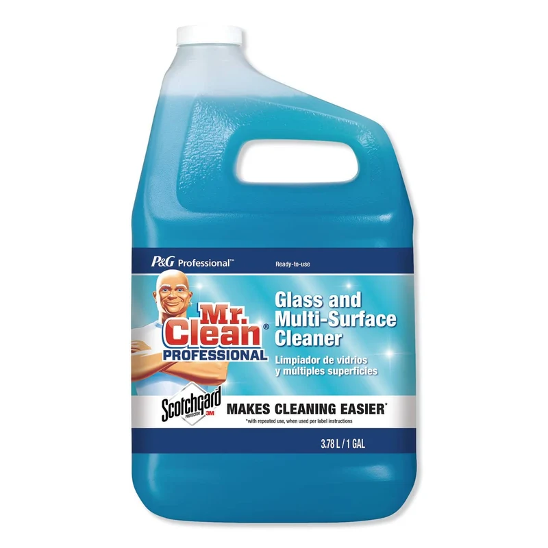 Mr. Clean Glass And Multi-Surface Cleaner With Scotchgard Protector, Apple, 1 Gal, Ready-To-Use, 2/Carton - PGC81633