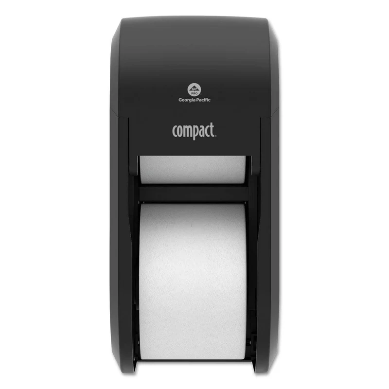 Georgia Pacific Compact Vertical 2-Roll Coreless Tissue Dispenser, 14.06 X 6.69 X 8.19, Black - GPC56790A