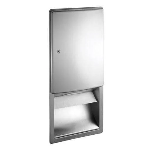 ASI 20452 Commercial Paper Towel Dispenser, Roval-Recessed-Mounted, Stainless Steel