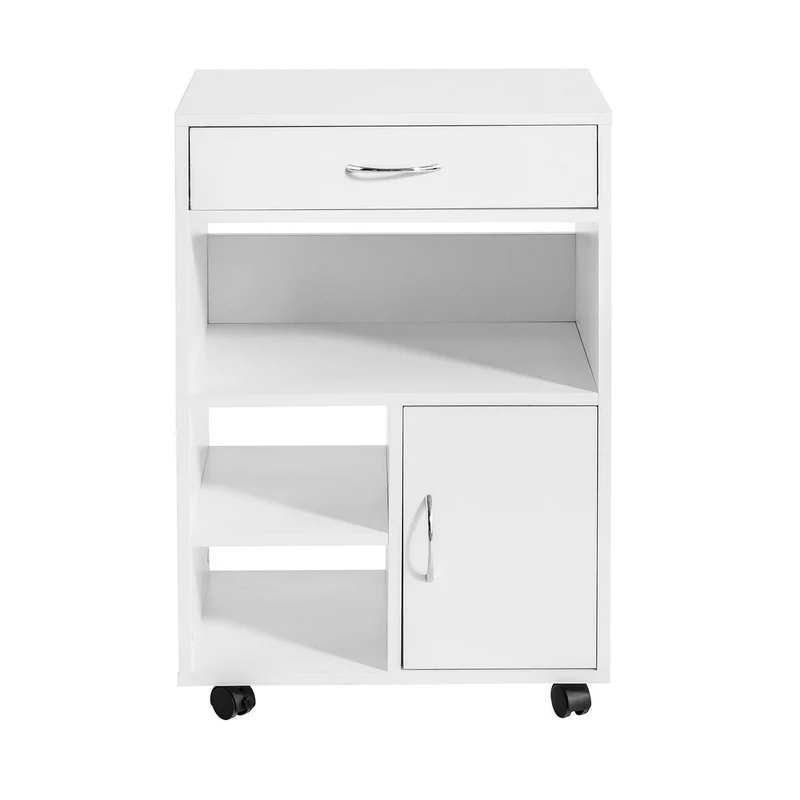 SoBuy Soffbord, Förvaringsbord, Avlastningsbord, Rullbord, FBT106-W
