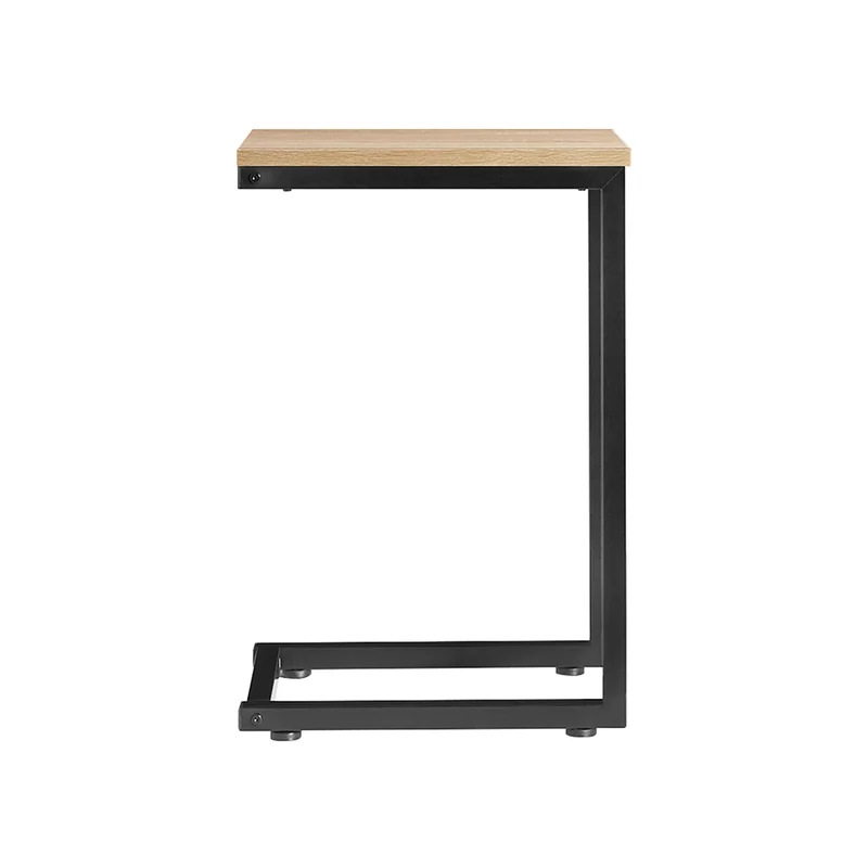 SoBuy FBT44-N Sidobord 40×30×60 cm – Soffbord, Laptopbord, Cafébord i Stål och Trä – Natur/Svart