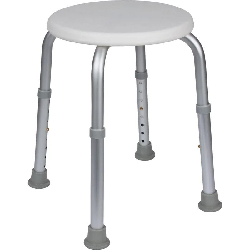 Rund smart badpall, justerbar höjd från 35-50 cm. Köp den här!