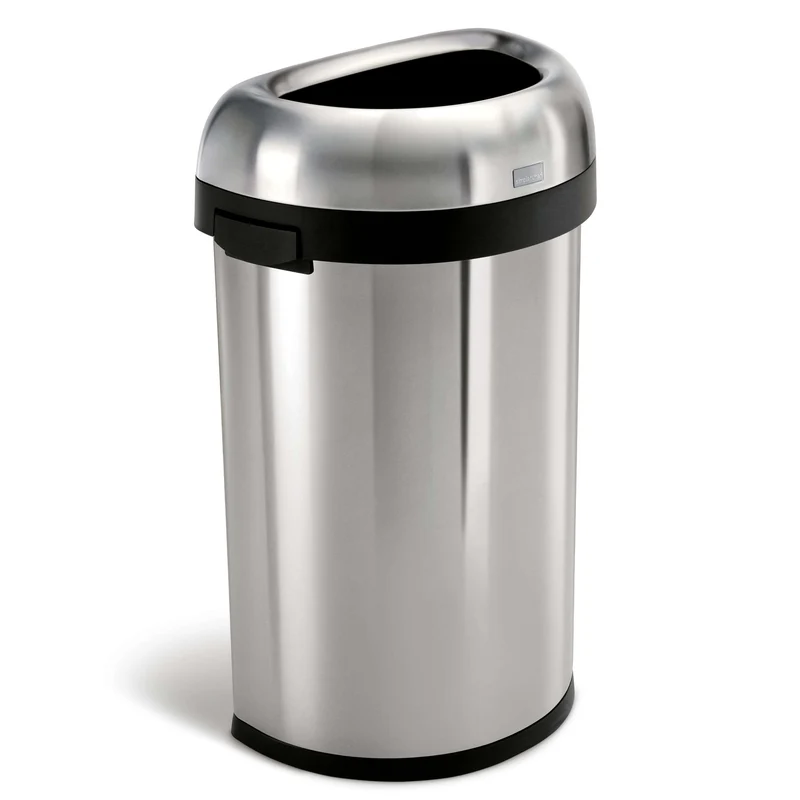 Halvrund åben affaldsspand 60 L
