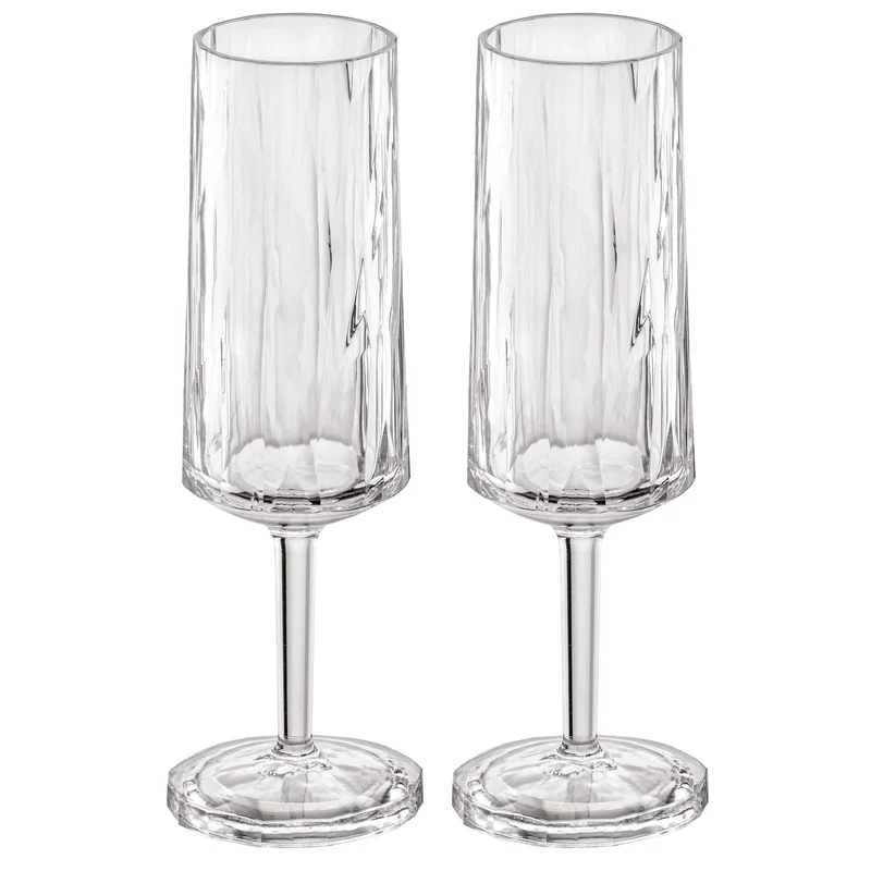 Champagneglas Koziol Superglas club no.14 plast 10 cl crystal clear 2-pack