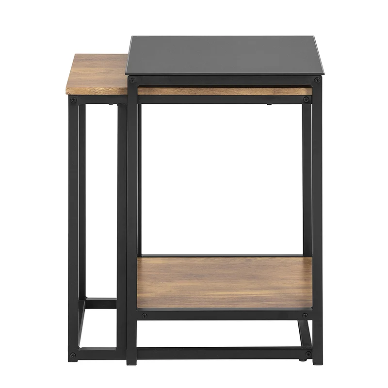 SoBuy Satsbord set om 2, Sidobord, Soffbord, Cafébord, Laptopbord, FBT99-F