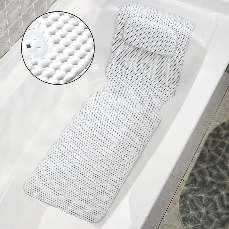 XL Anti-slip badmatta för badkar - Både för rygg, nacke & sittfunktion. 36 x 125 x 1 cm