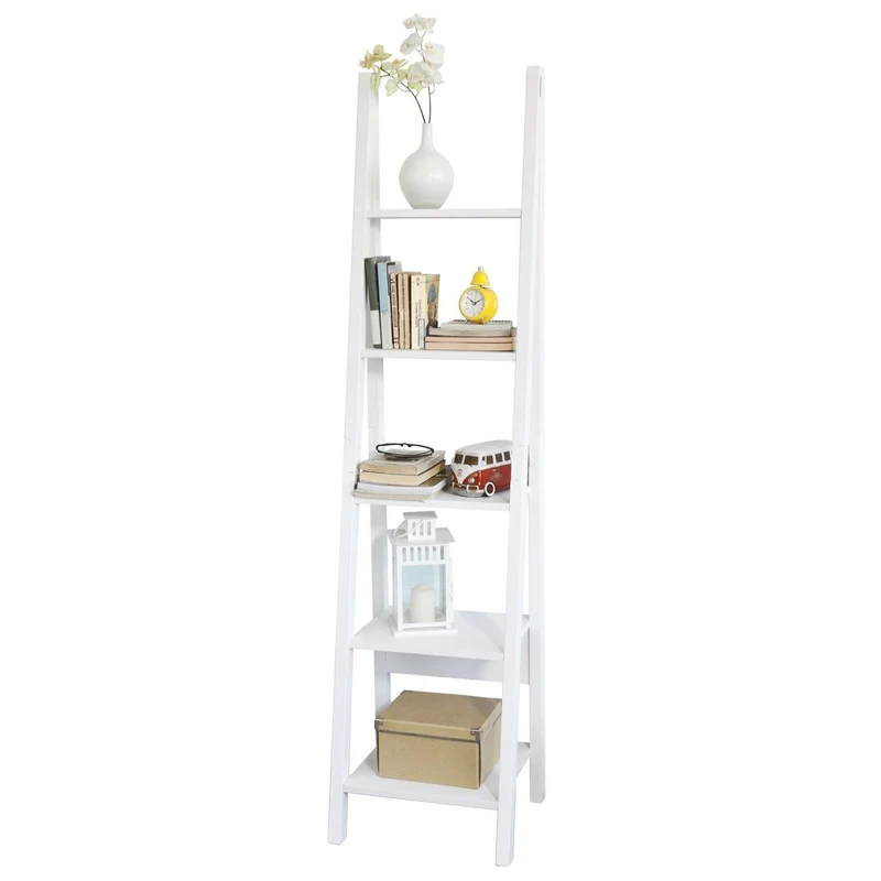 SoBuy Bokhylla med 5 hyllor, Brickhylla, FRG101-W