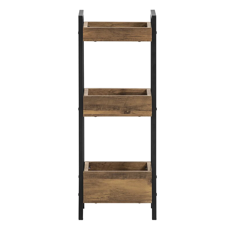 SoBuy FRG226-F Badrumshylla – Duschförvaring med 3 korgar, förvaringstorn 28x20x74cm