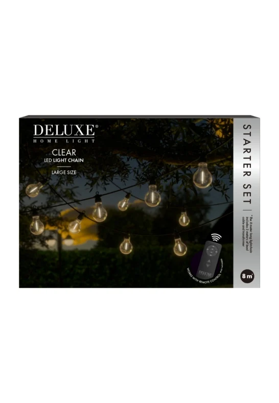 LED Ljusslinga Clear Starter Set Large 8 m