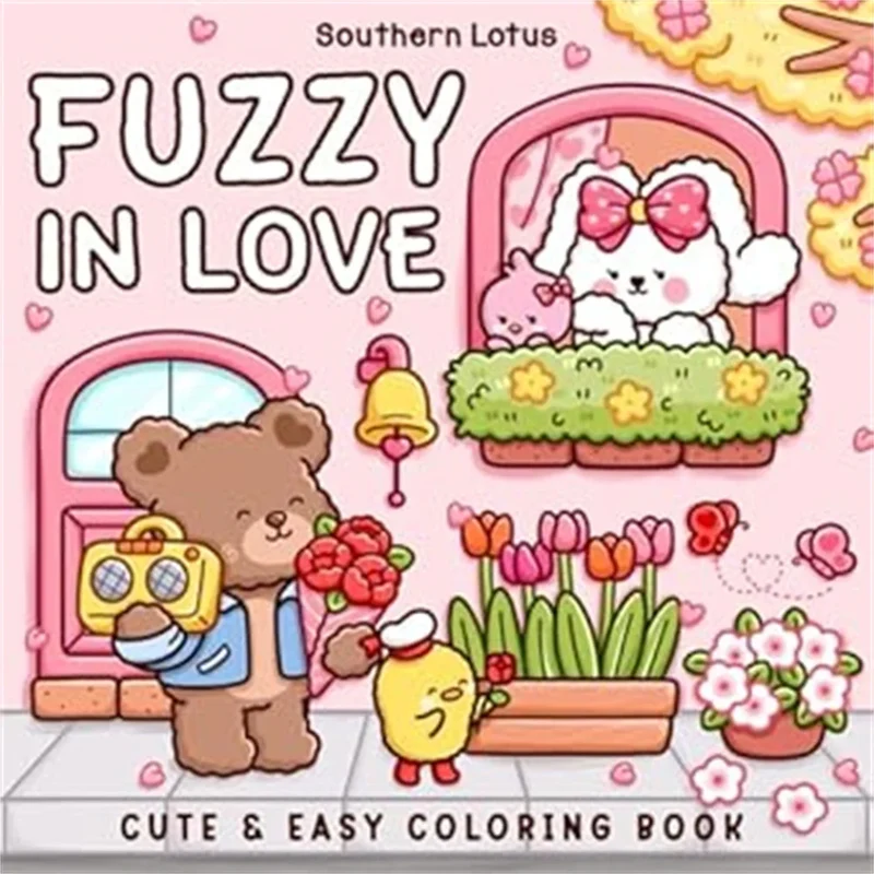 Målarbok - Fuzzy är kär
