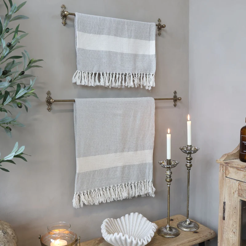 Klädhängare H10/L60 cm antik mässing
