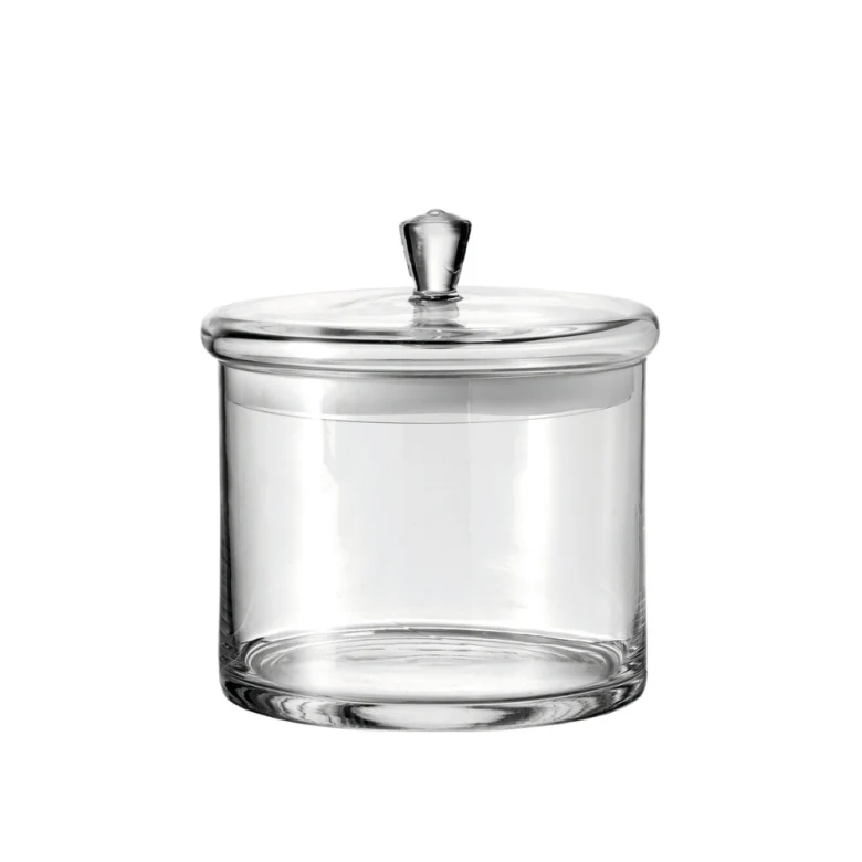 Top Glasburk med lock 20 cm