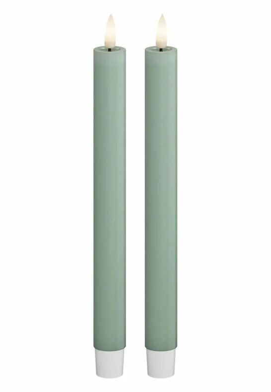 LED Kronljus 2,2x24 cm Sage Green 2-pack