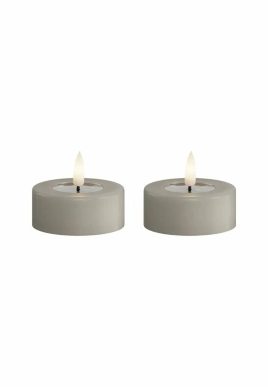 LED Värmeljus 6x4,5 cm Sand 2-pack