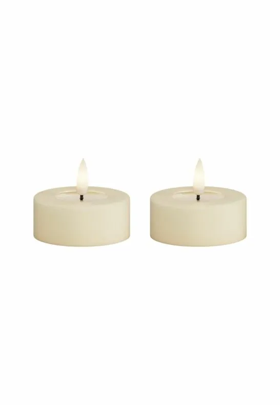 LED Värmeljus 6x4,5 cm Cream 2-pack