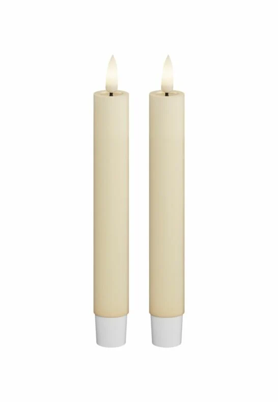 LED Kronljus 2,2x15 cm Cream 2-pack