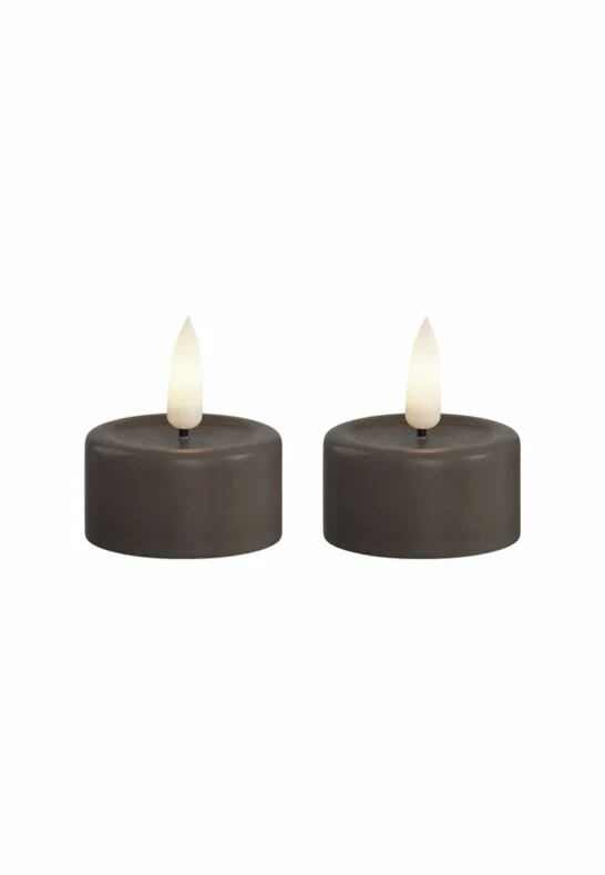 LED Värmeljus 4x4,5 cm Mocca 2-pack