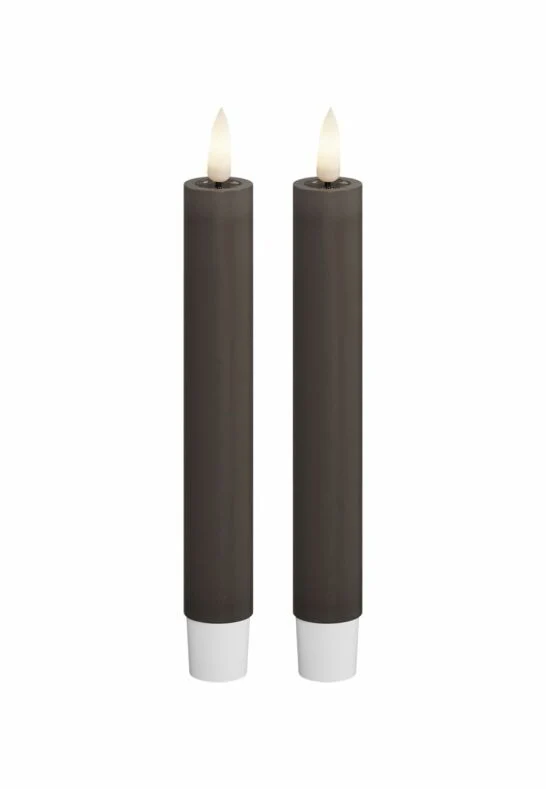 LED Kronljus 2,2x15 cm Mocca 2-pack