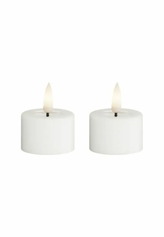 LED Värmeljus 4x5,5 cm Vit 2-pack