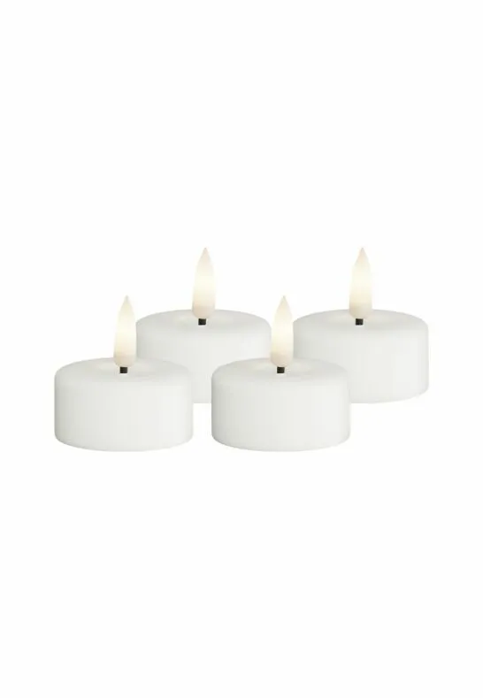 LED Värmeljus 3,5x4 cm Vit 4-pack
