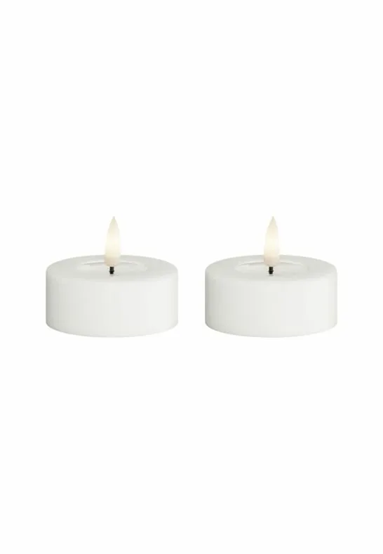 LED Värmeljus 6x4,5 cm Vit 2-pack