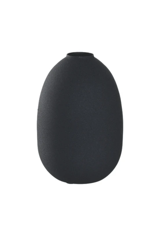 Vas 19 cm metall svart