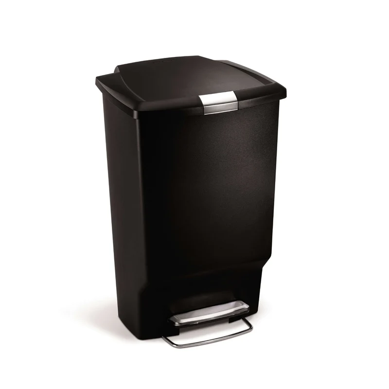 Rektangulær pedalspand i plastik - 45 L