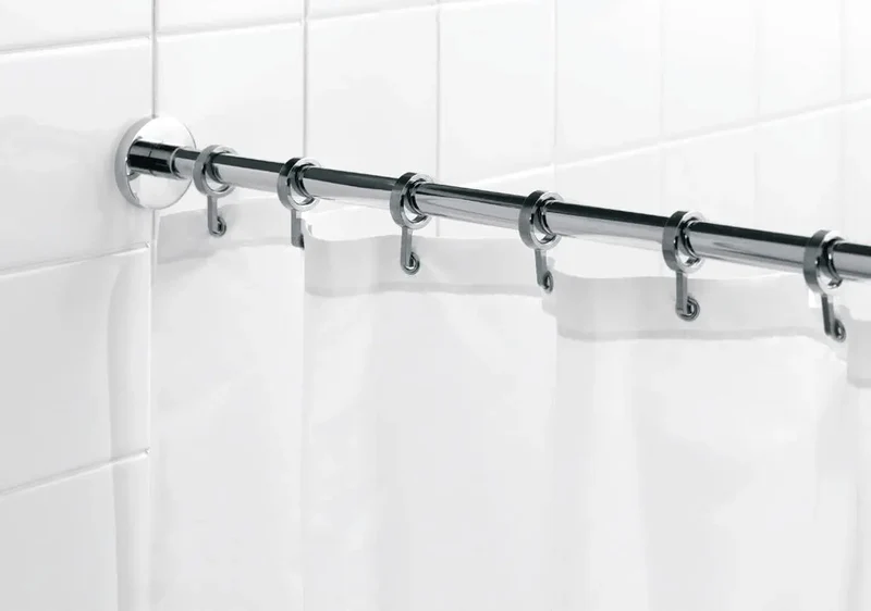 Elegant rund badeforhængsstang