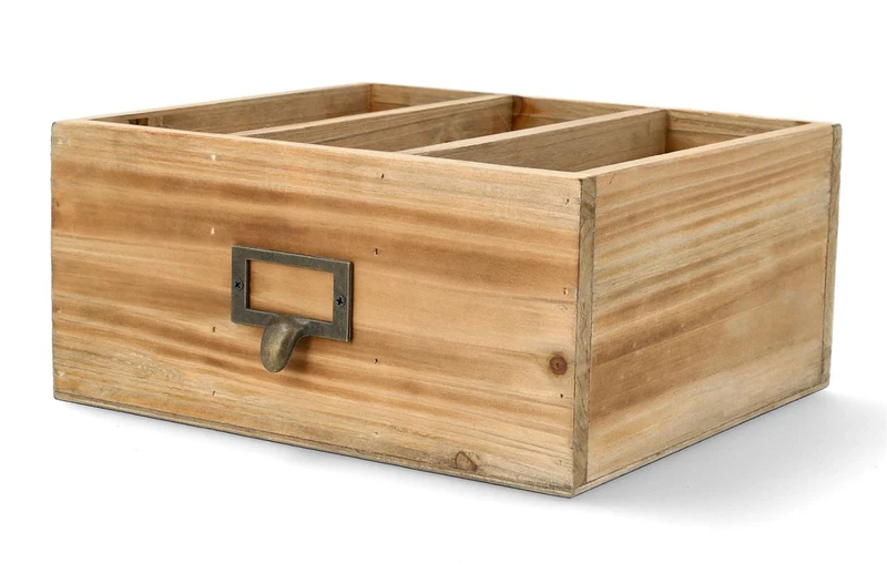 Dekorativ låda Stained Wood 26x24x12cm
