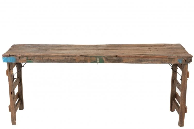 Avlastningsbord konsolbord Grovt Återvunnet trä brunt 152x58x70,5 REA