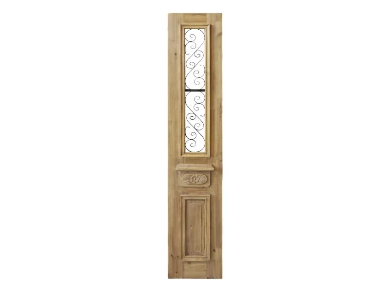 Chic Antique DIV Väggdekoration Dörr/Lucka med sniderier och dekor trä metall natur H167.5/L30.5/W5 cm REA